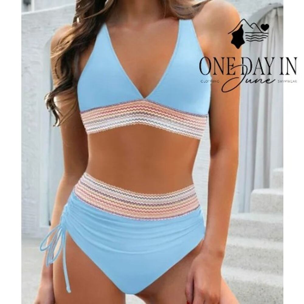 Blooming Jelly High Waist Bikini Swimsuit Size S